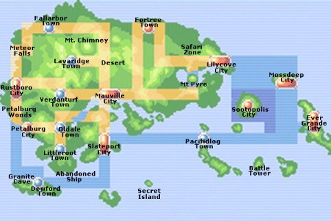 Map Of All Of The Pokemon Regions Anime Amino