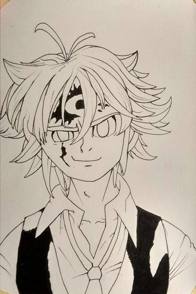 Comienzo del dibujo de Meliodas. | Nanatsu No Taizai Amino™ Amino