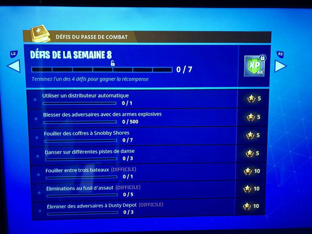 defis semaine 8 - fortnite defi semaine 8