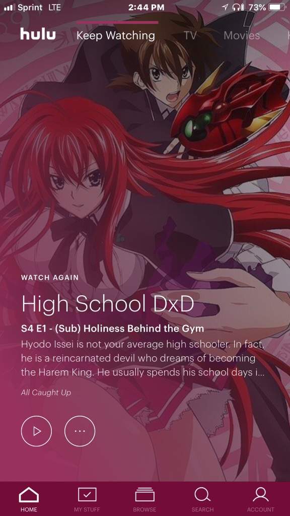 Yes S4 Is On Hulu Now High School Dxd Universe Amino