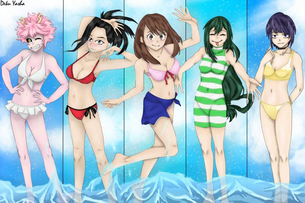 MHA S3 EP1 Girls Swimsuits.