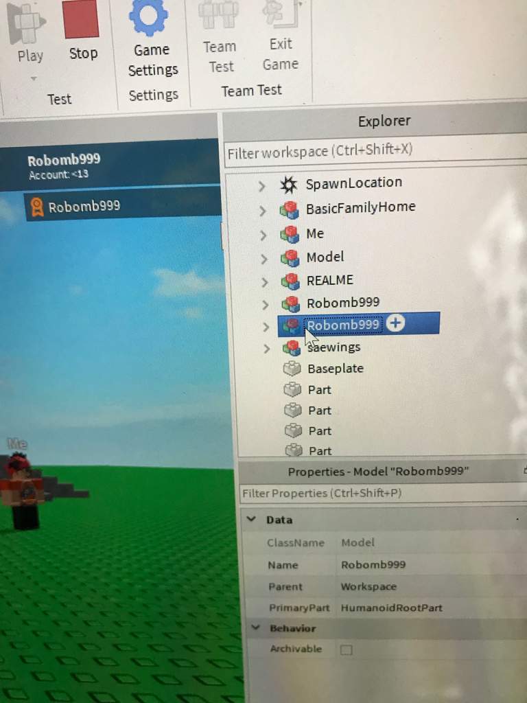 Open Roblox Studio Game