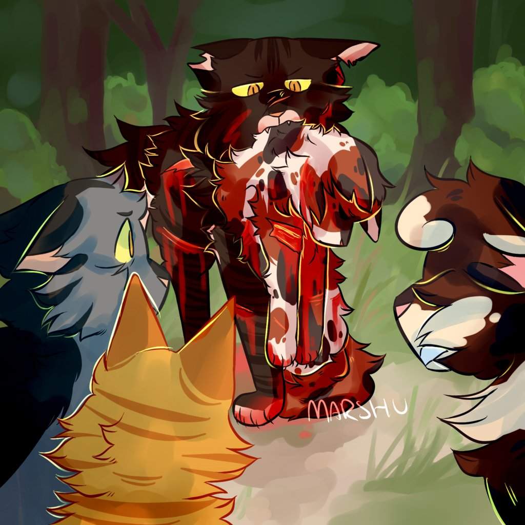 I can't believe redtail is HECKING dead >>gore/death warning