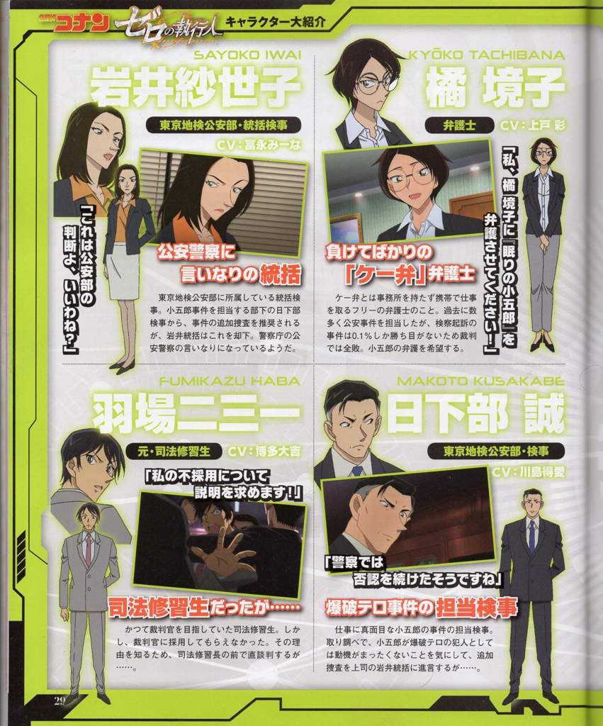 Movie 22 Guidebook 1 2 Character Profiles Gosho Toru Minami Staff Interview Detective Conan 名探偵コナン Amino