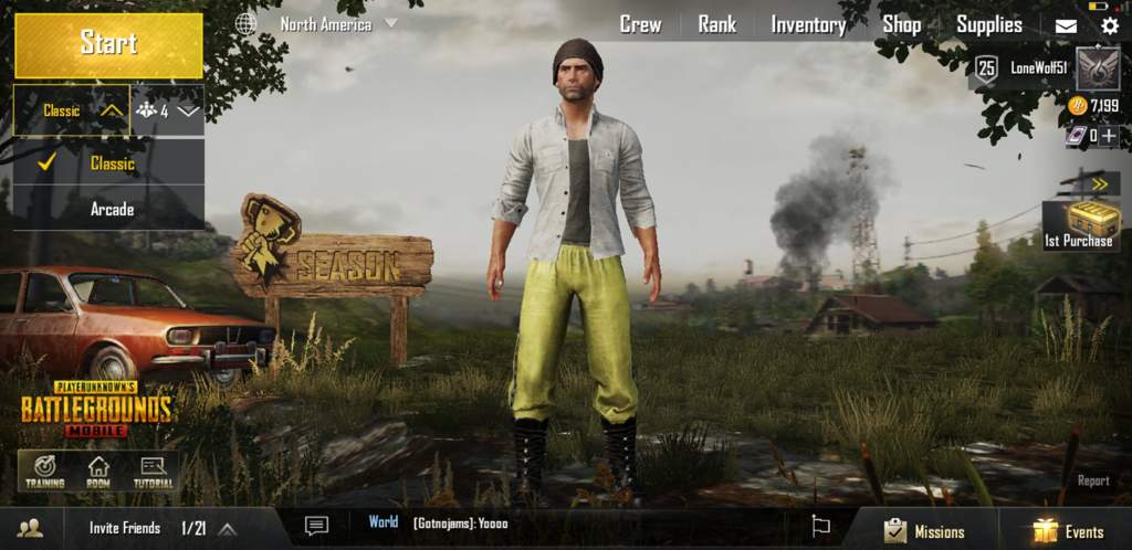 A New Dawn For Pubg Mobile Part 2 Playerunknown S Battlegrounds Amino - at the top left of your screen you will be able to s!   ee classic and arcade mode of you use the drop down arrow arcade mode will be part 3 of