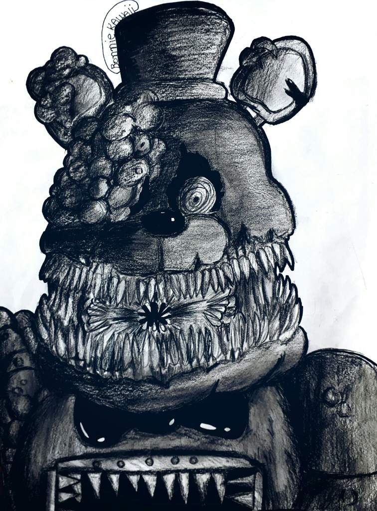 TWISTED FREDDY CONCEPT ART [Black And White FanArt] | Five Nights At ...