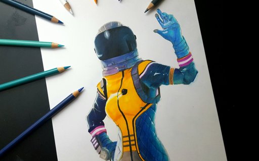 dibujo de la skin de la vanguardia oscura - dibujos de fortnite 360 bocetos