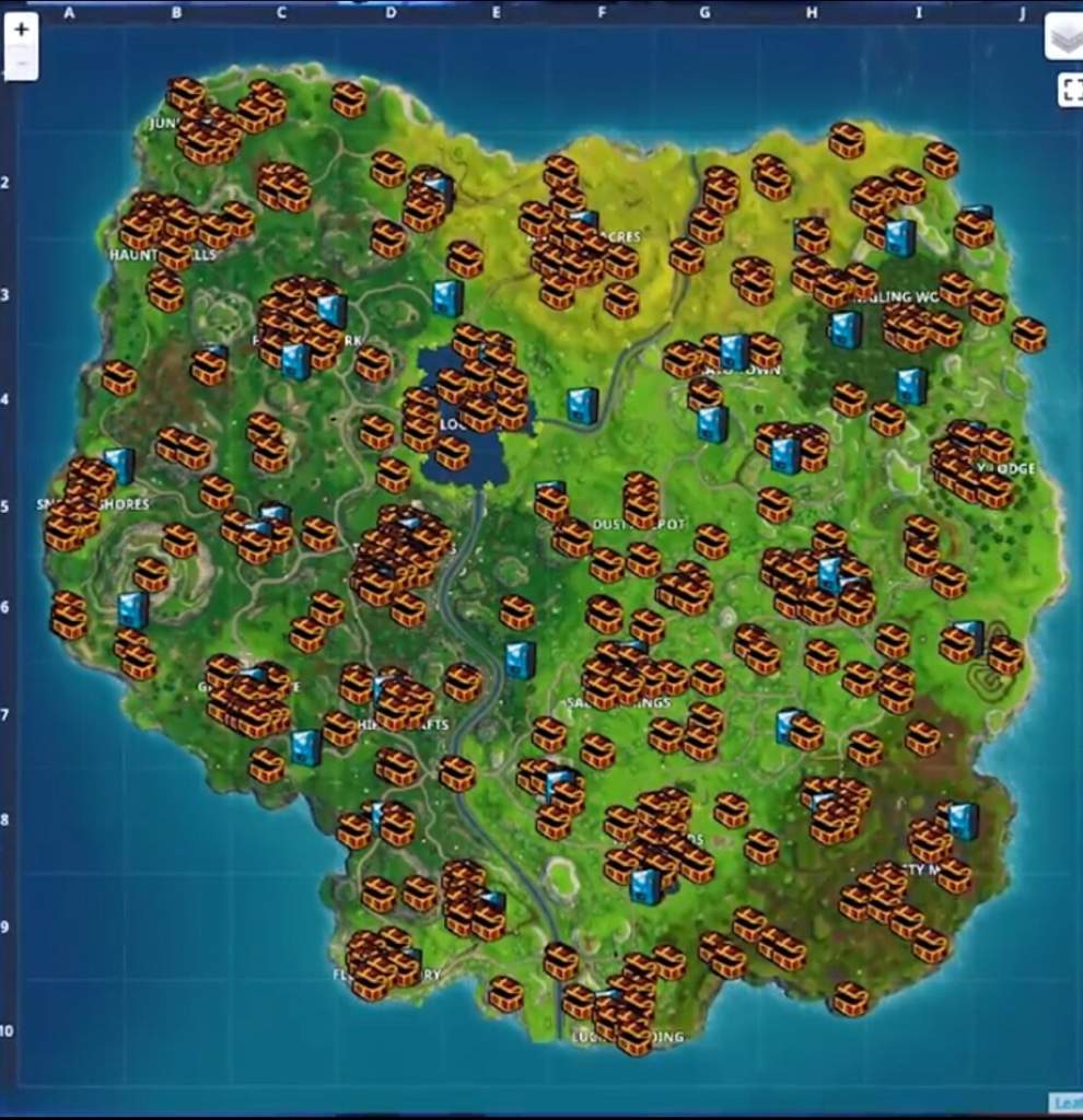 Fortnite Map With Chests And Vending Machines This Is Where All The Chest And Vending Machines Are Rufly Fortnite Battle Royale Armory Amino