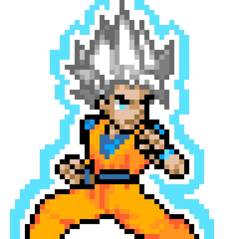 MUI goku pixel drawing | Dragon Ball Super Official™ Amino