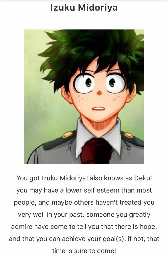 Which Character Are You Quiz My Hero Academia Amino