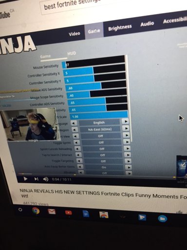 ninjas settings - mouse acceleration fortnite ps4