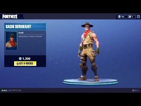 for a short time in the store jonesy received a skin called the sash sergeant which had a cowboy ranger look to it - fortnite skin cowboy