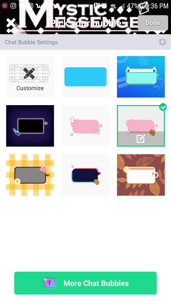 Amino How To Edit Chat Bubbles Mystic Messenger Amino