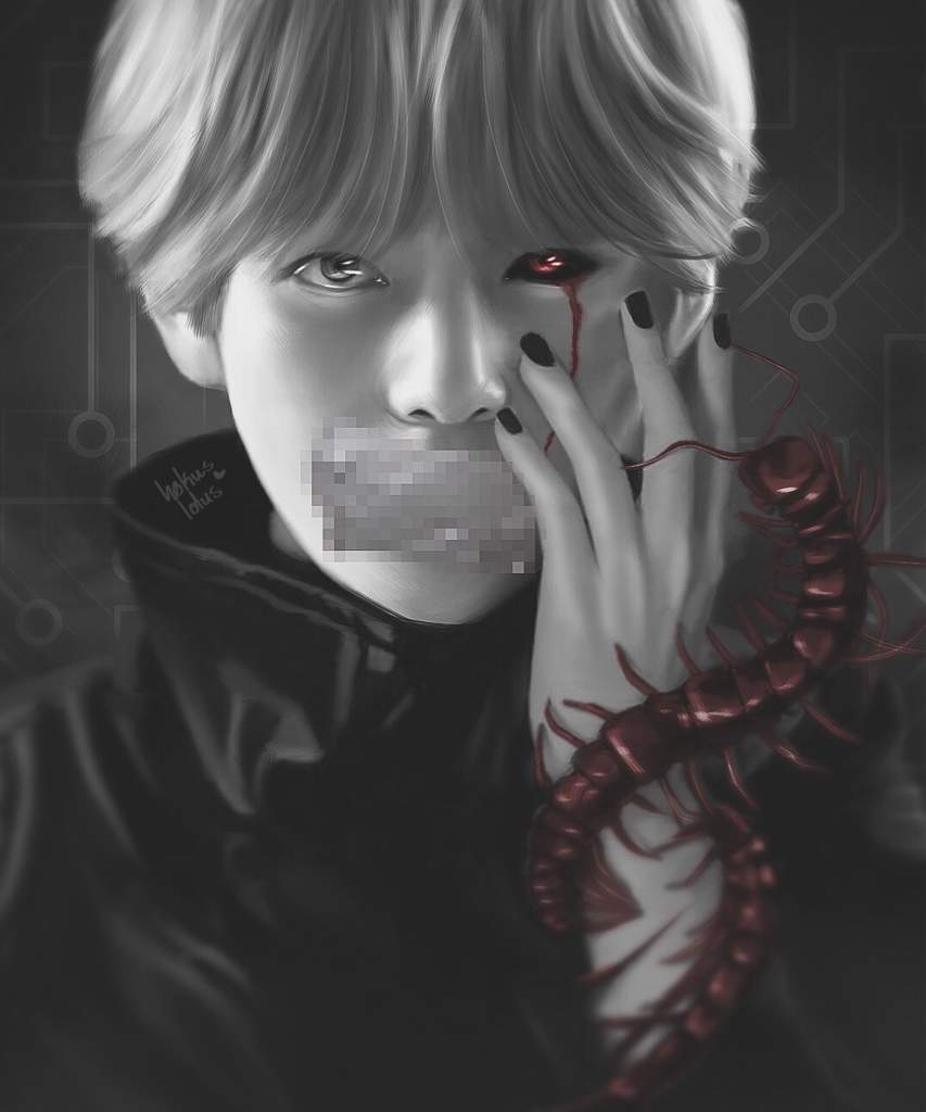 Kim Taehyung x Kaneki Ken digital art | Kpop FanArt Amino