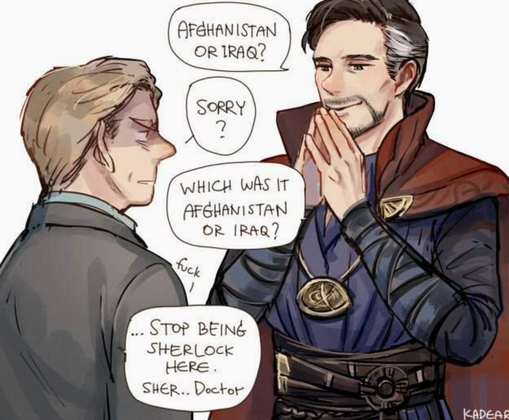 I'm waiting for this moment between Doctor Strange/Sherlock and everett ...