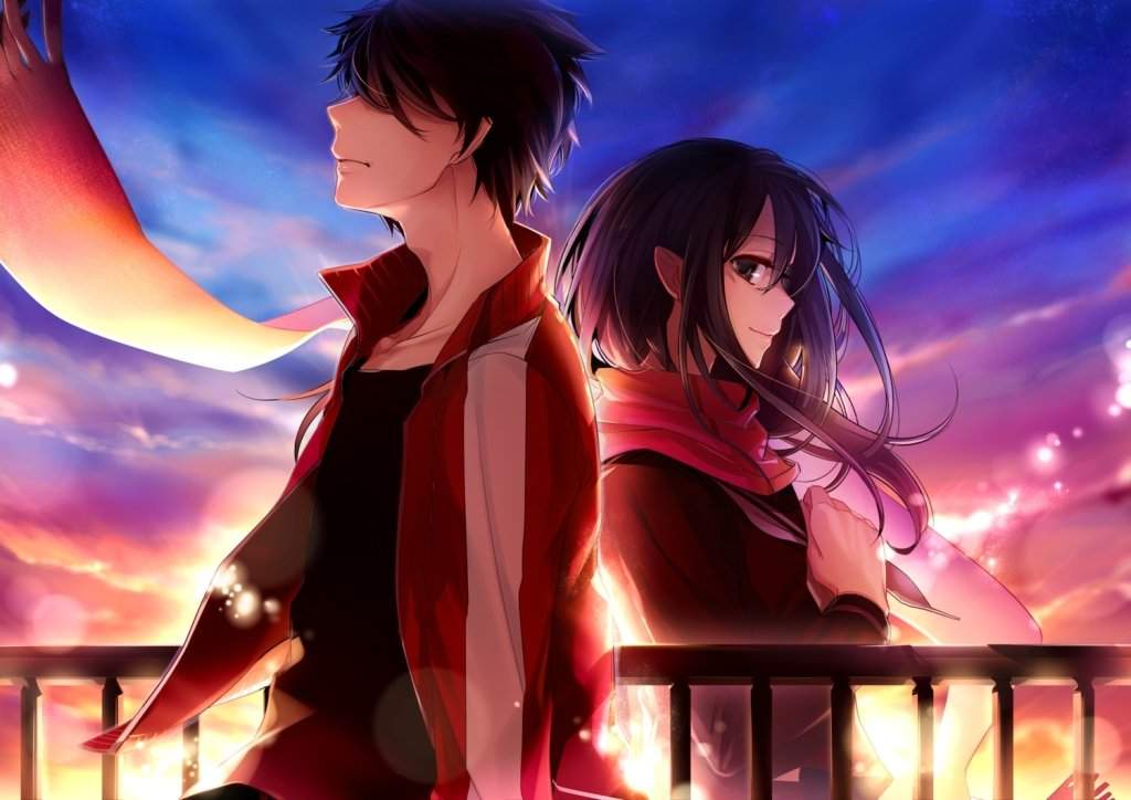 Boy and girl anime