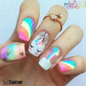 Uñas unicornio | Maquillaje Y Moda Amino