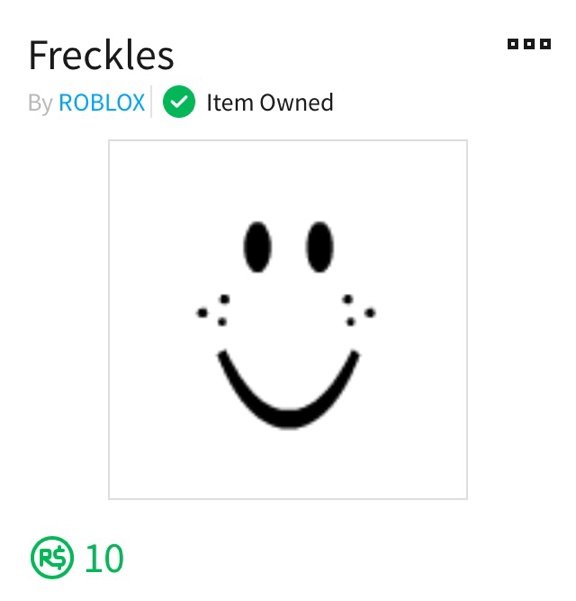 Freckles Roblox Face