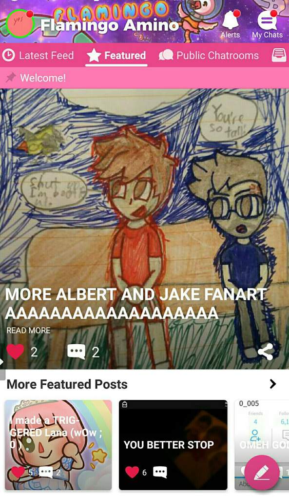 MORE ALBERT AND JAKE FANART AAAAAAAAAAAAAAAAAAA | Flamingo Amino Amino