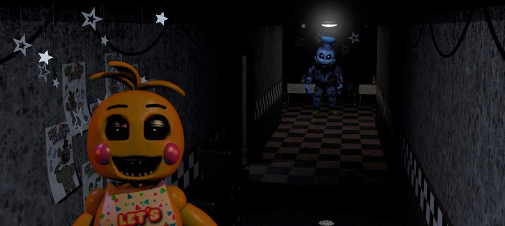fnaf 1 office with bonnie and chica