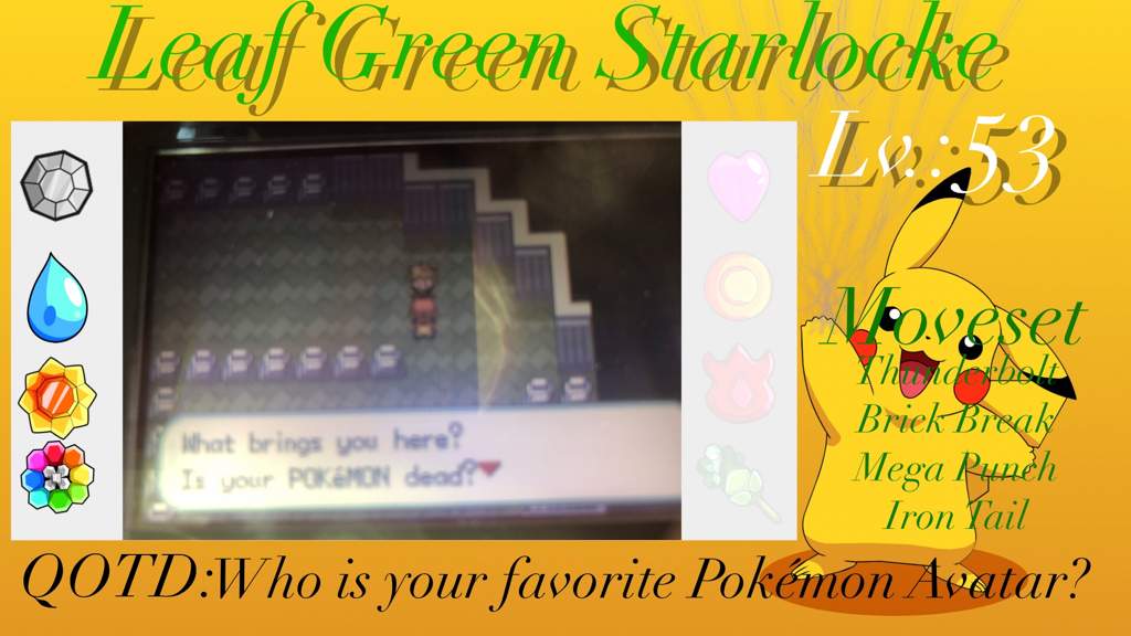 Leaf Green Pikachu Starlocke Part 5 Death Pokémon Amino