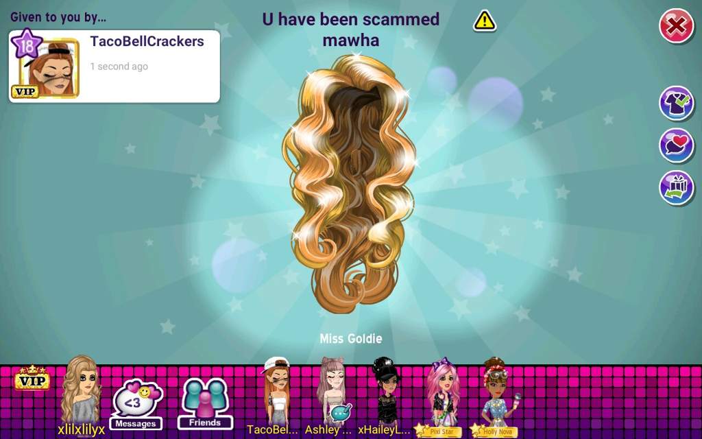 Miss goldie hair msp