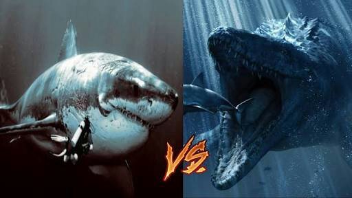 Mosasaurus Vs Megalodon Art