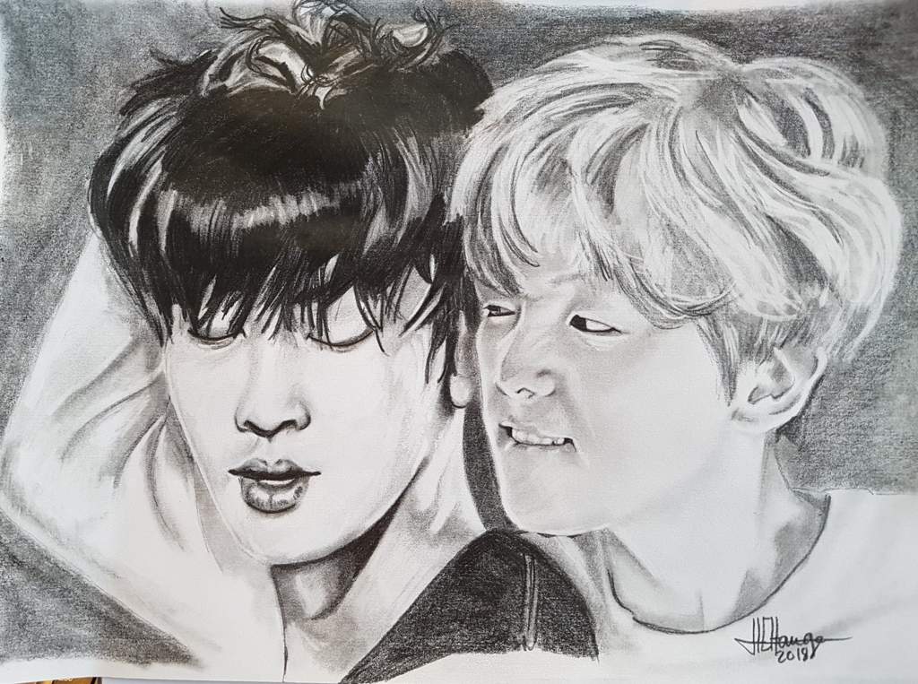 Saranghae Chanbaek FanArt | EXO (엑소) Amino