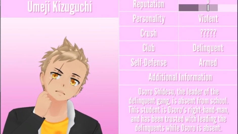 Delinquent profiles Yandere Simulator Amino