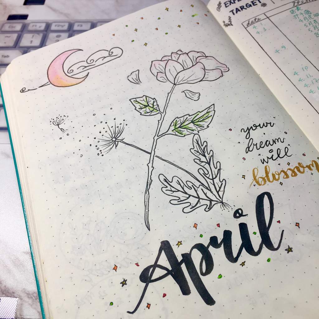 April BUJO | Bullet Journal Amino