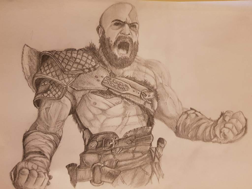 My god of war drawing | Art Amino