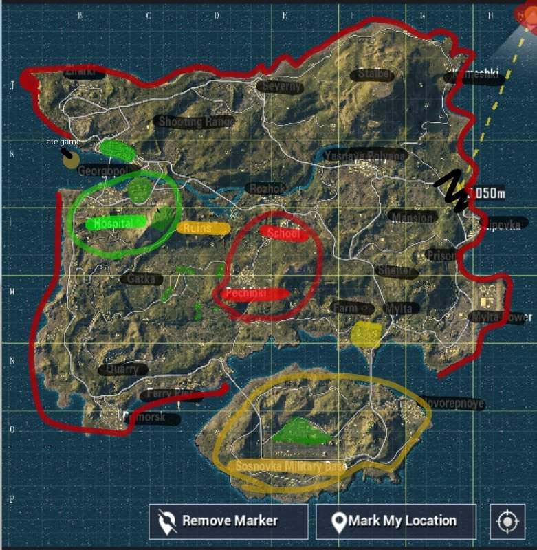 PUBG tutorials #1: Drop locations | PUBG Mobile Amino