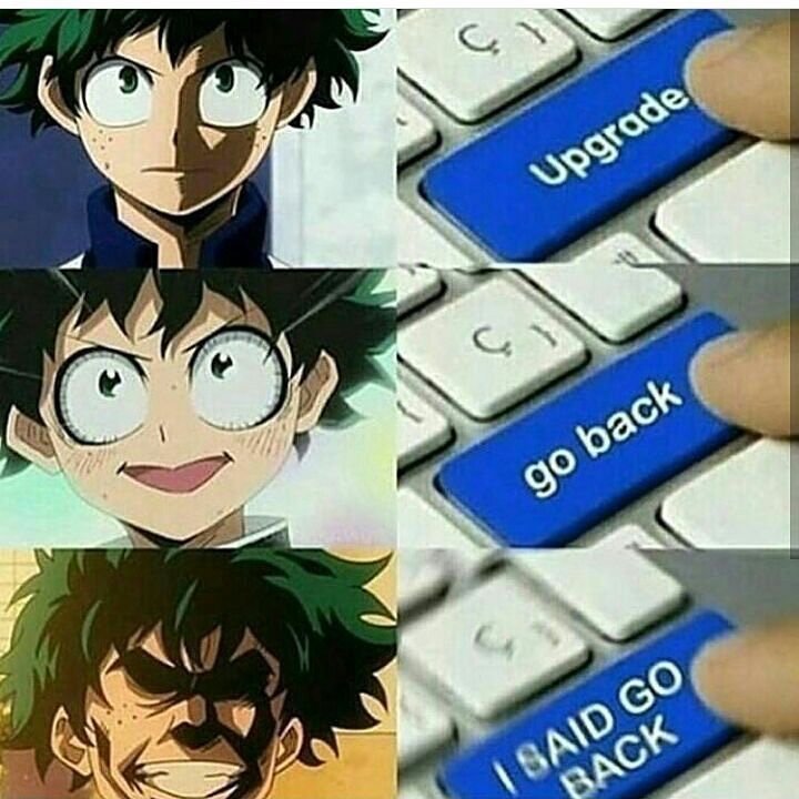 I would keep Deku with his All Might face. 