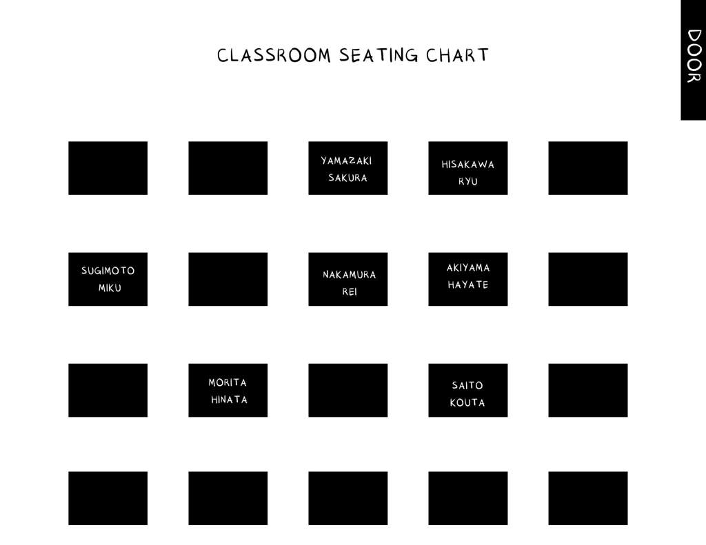 Bnha Seating Chart