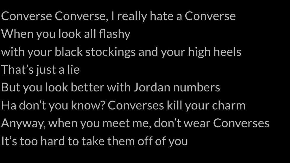 converse high lyrics