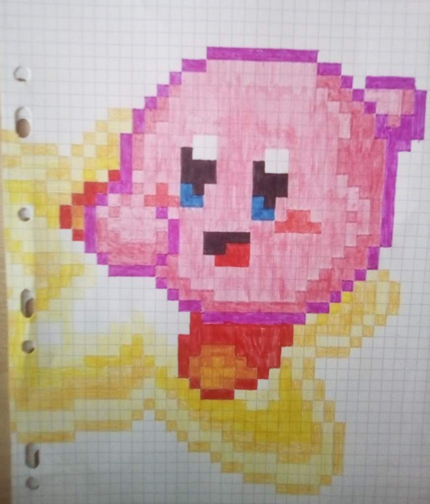 Voilà un pixel art de Kirby et son étoile ⭐ | La Cité des Arts Amino