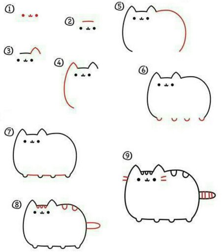 How to draw pusheen | Pusheen The Cat Amino Amino