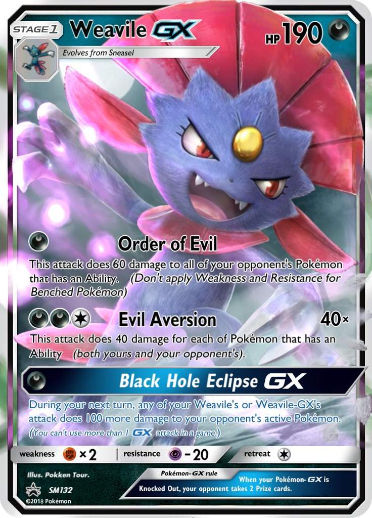 Weavile Gx From Unown Descent Revealed Pokémon Trading