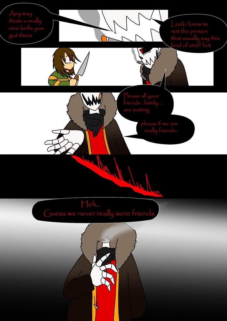 Fellswap black comic page | Undertale AUs Amino