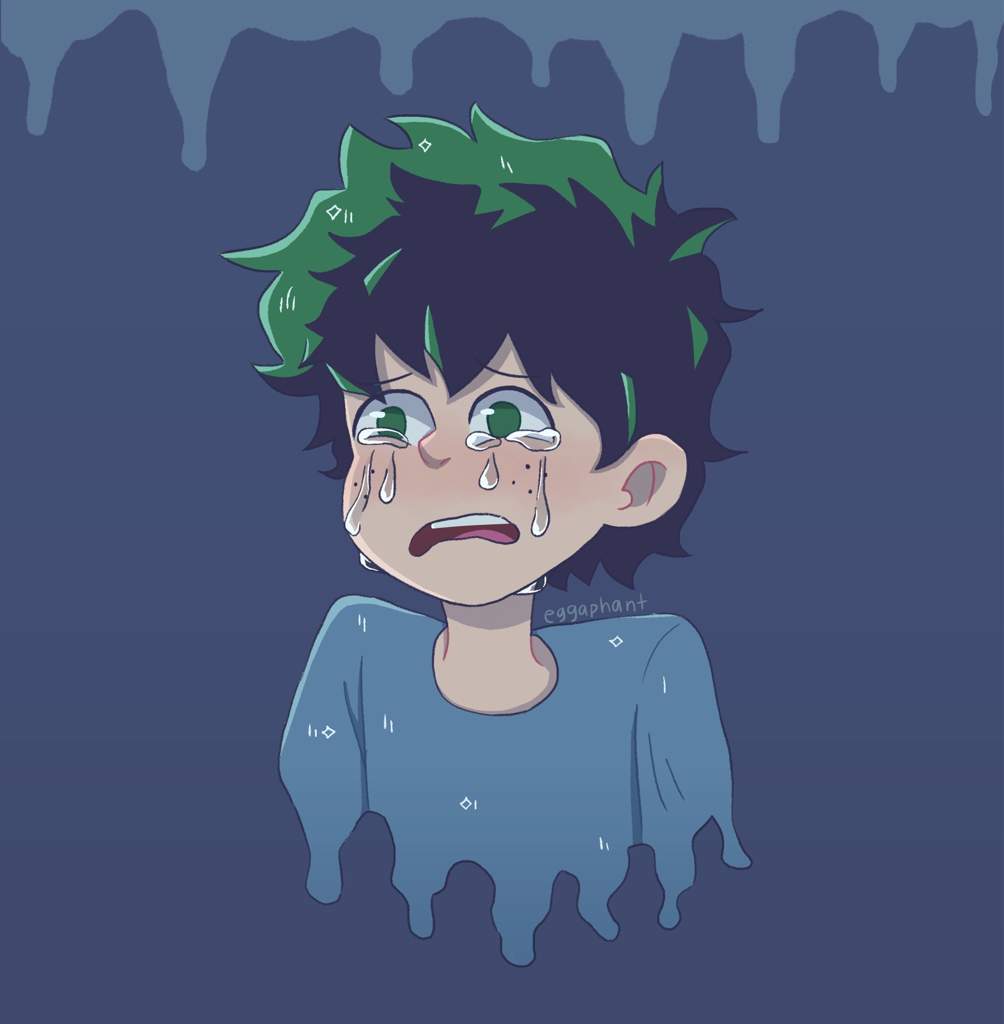 I drew a crying Deku because why not. 
