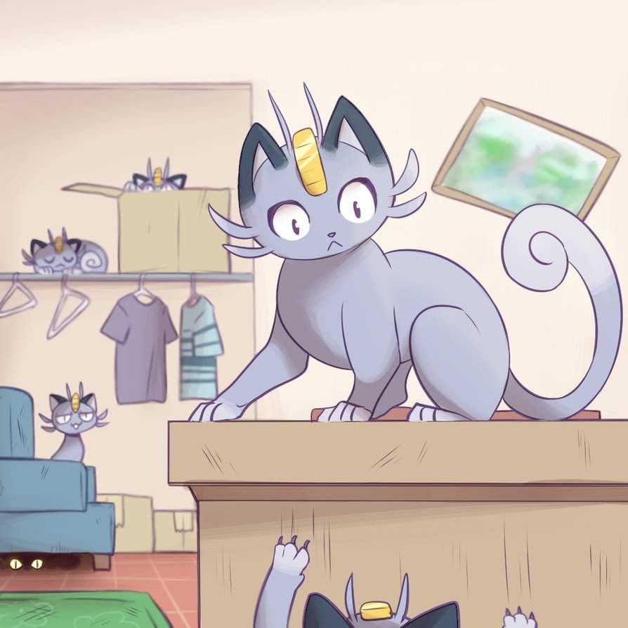 Alolan meowth is just a grey meowth in a different pose. 