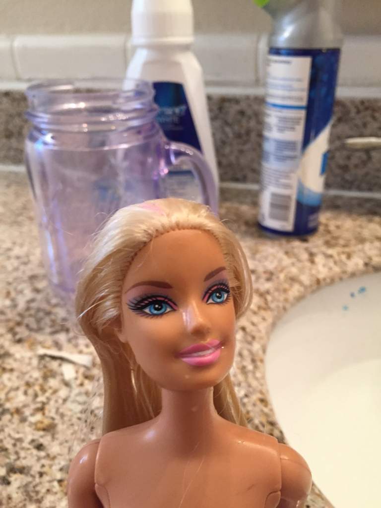 dye barbie hair with food coloring