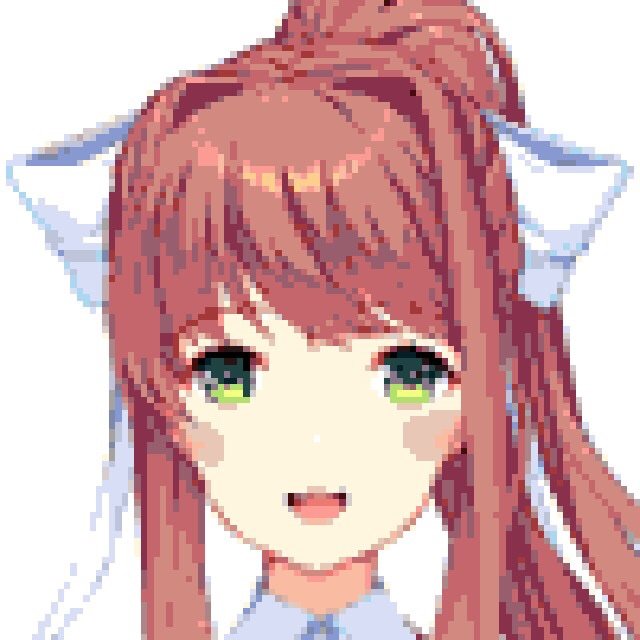 Monika Pixel Art Doki Doki Literature Club Amino