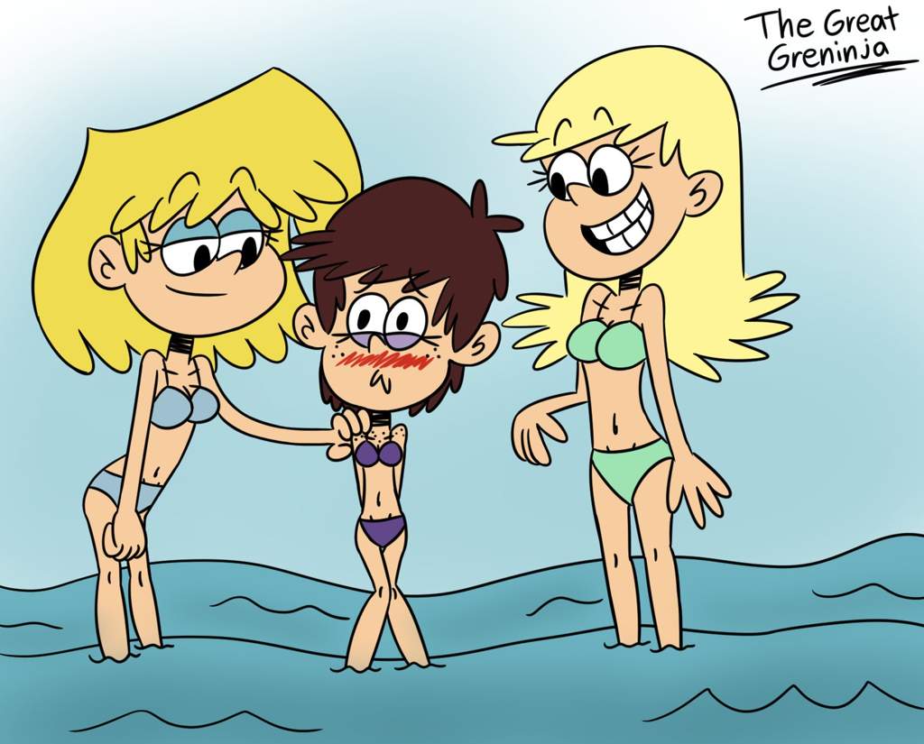 Drew my three favorite Loud sisters enjoying a nice day at the beach. 