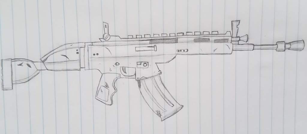 scar - scar gun fortnite drawing