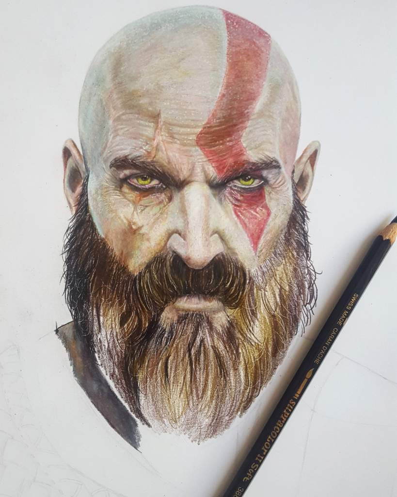 Kratos. (God of War 4) •Arte Amino• Amino