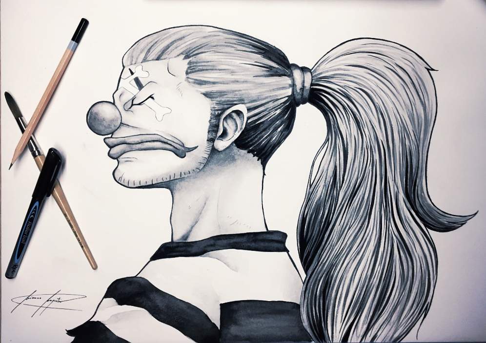 Buggy drawing finished🤹🏻‍♂️ One Piece Amino