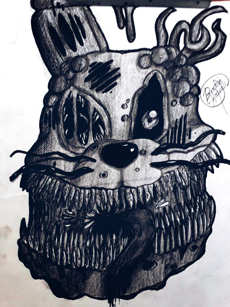 TWISTED BONNIE [Black And White FanArt] | Five Nights At Freddy's Amino