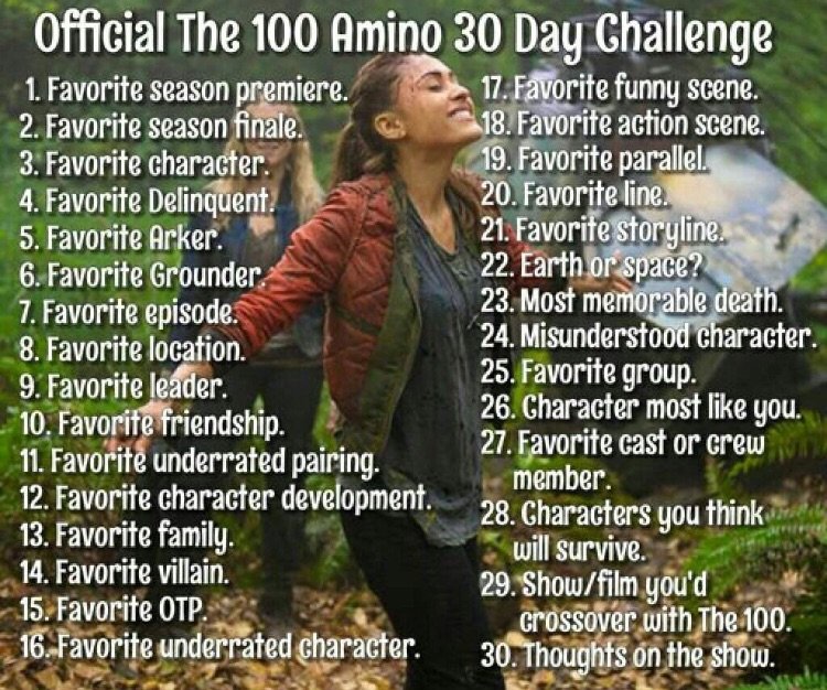 The 100 30 Day Challenge | The 100 Amino