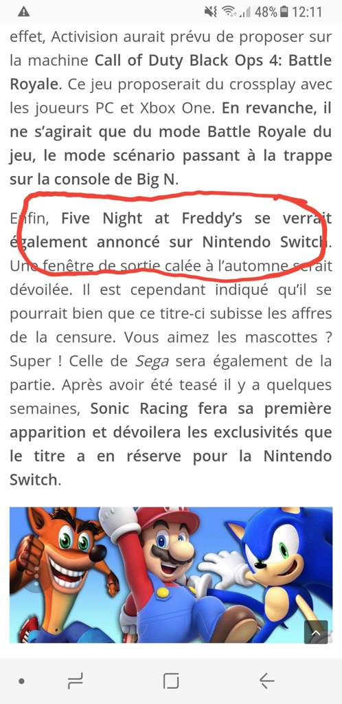 fnaf nintendo switch release date